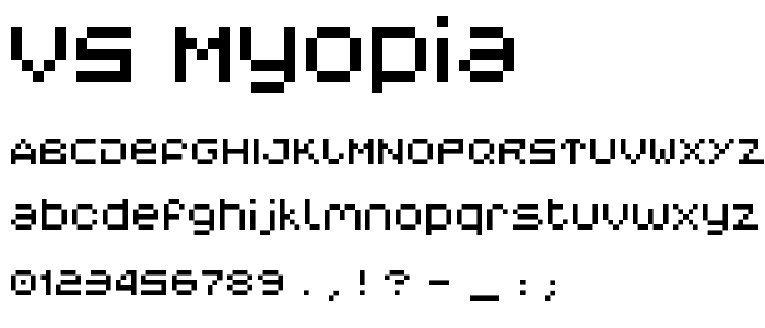 V5 Myopia font